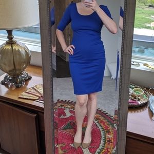 Alloy tall cobalt pencil midi dress